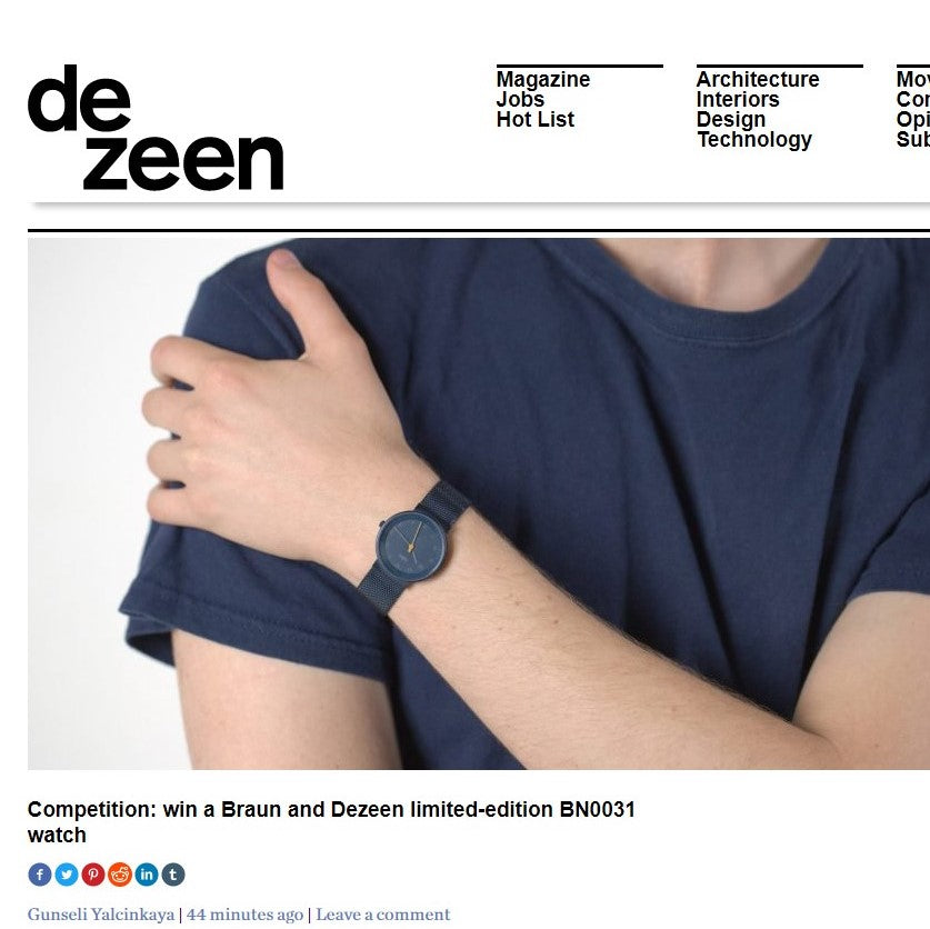 Competition: win a Braun and Dezeen limited-edition BN0031 watch