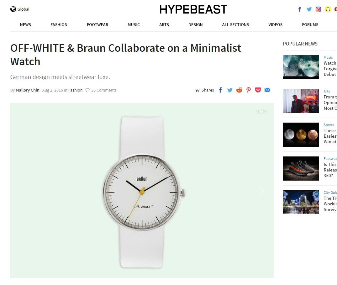 Off White x Braun Collab