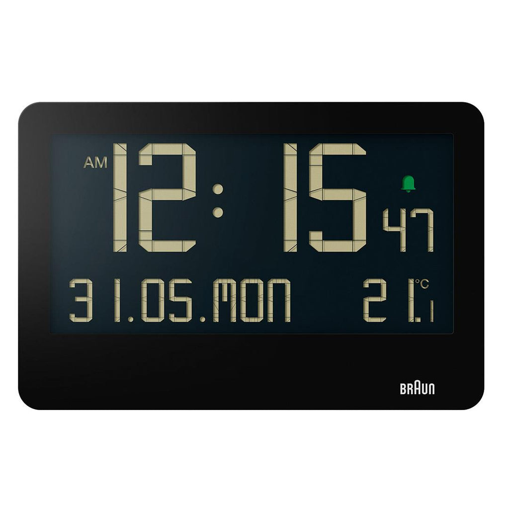 BC14 Braun digital wall clock - black – Braun Clocks & Watches