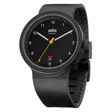 BN0278 Braun gents automatic watch - black dial and black rubber strap - limited edition