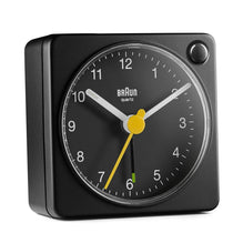 BC02X Braun classic analogue travel alarm clock - black