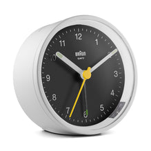 BC12 Braun classic analogue alarm clock - white & black