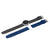 BN0281 Braun gents analogue interchangeable watch set - black dial and black leather strap & additional blue silicon strap