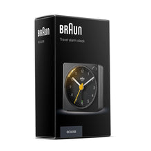 BC02X Braun classic analogue travel alarm clock - black