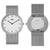 BN0281 Braun unisex analogue interchangeable watch set - white dial and stainless steel mesh bracelet & additional grey silicon strap