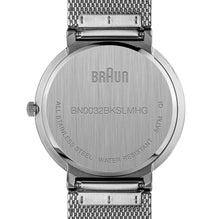 BN0032 Braun gents classic watch - black dial and silver mesh bracelet