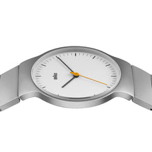 BN0211 Braun gents classic slim watch - white dial and stainless steel bracelet