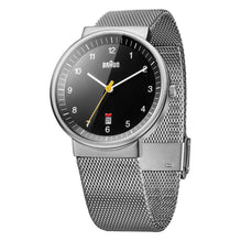 BN0032 Braun gents classic watch - black dial and silver mesh bracelet