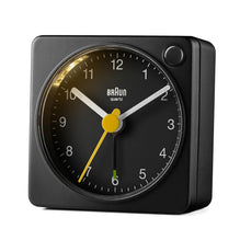 BC02X Braun classic analogue travel alarm clock - black