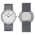 BN0281 Braun gents analogue interchangeable watch set - white dial and grey silicon strap & additional black silicon strap