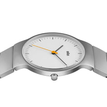 BN0211 Braun gents classic slim watch - white dial and stainless steel bracelet