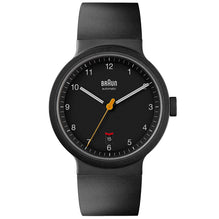 BN0278 Braun gents automatic watch - black dial and black rubber strap - limited edition