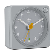 BC02X Braun classic analogue travel alarm clock - grey